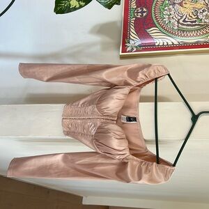 Pink Satin Corset Top